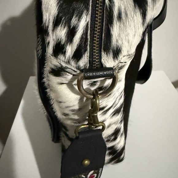 Cow fur hair calf leather satchel Brand New - Picture 12 of 12
